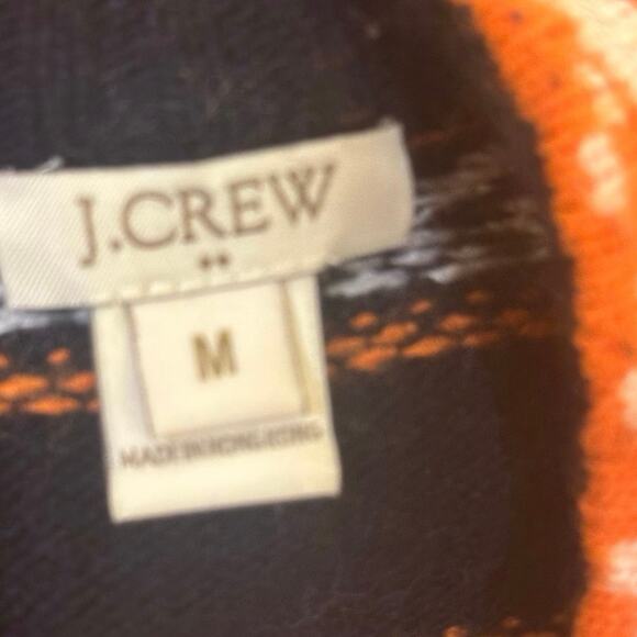 J. Crew Women’s Nordic Faire Isle Wool Blend Sweater Sz. M - Picture 3 of 6